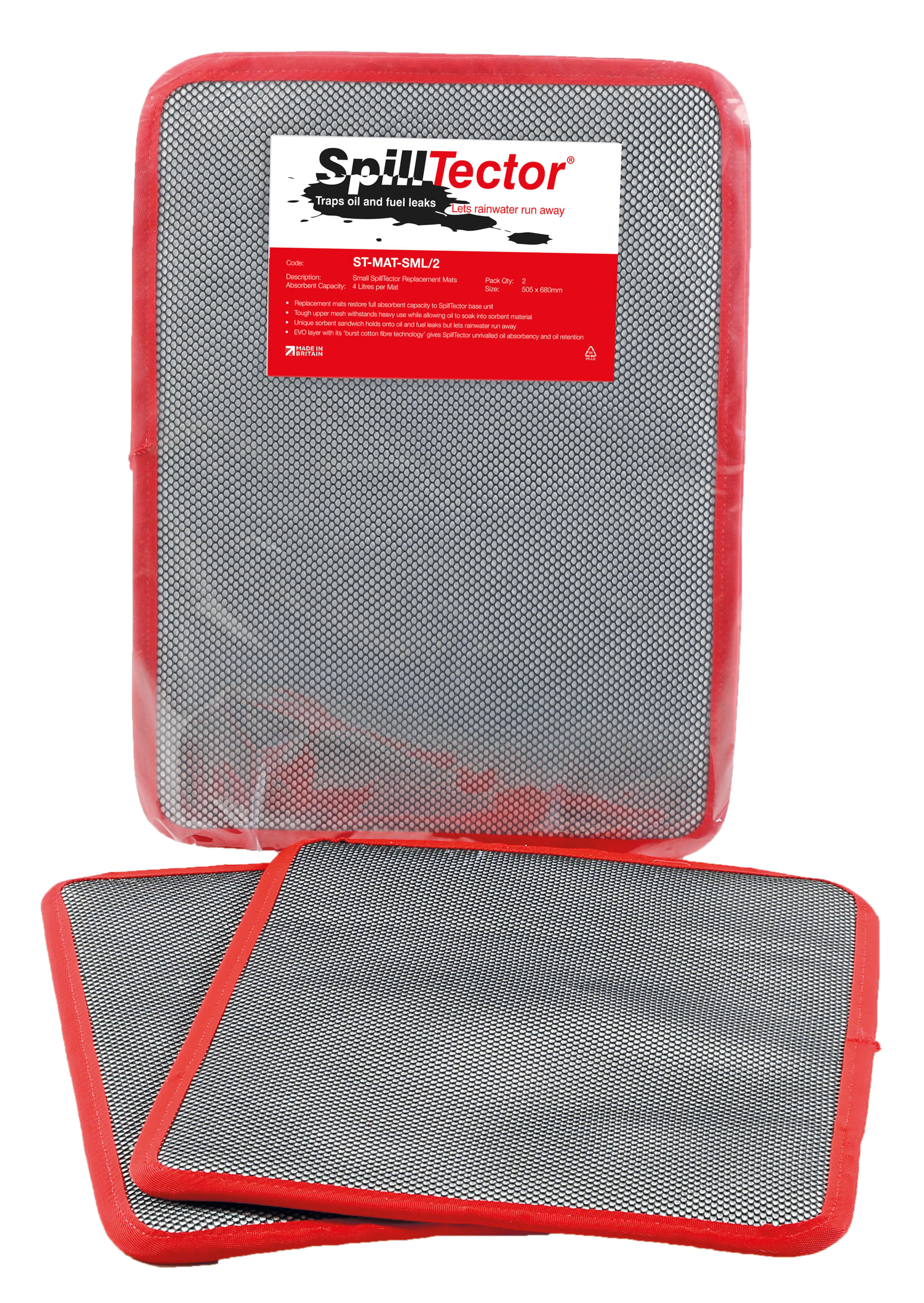 Pack of Two Small SpillTector Replacement Mats