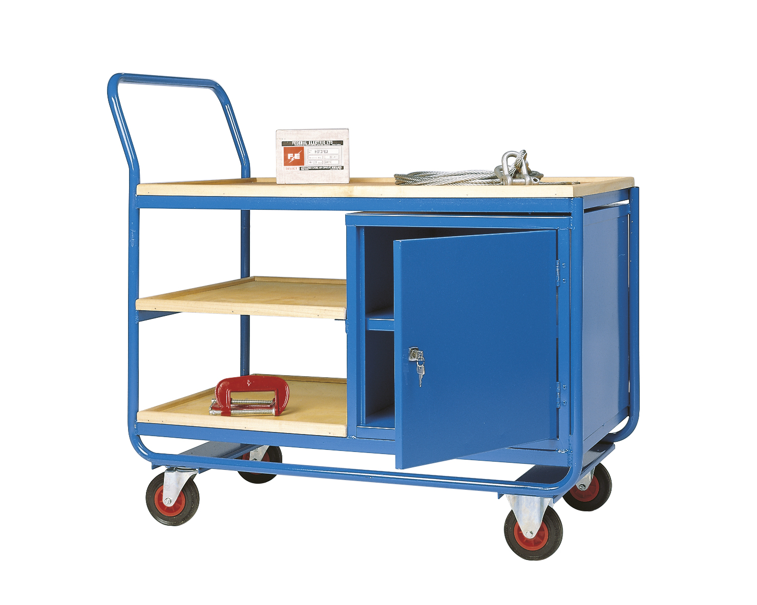 Workshop Trolley - Shelf & Cupboard Combination