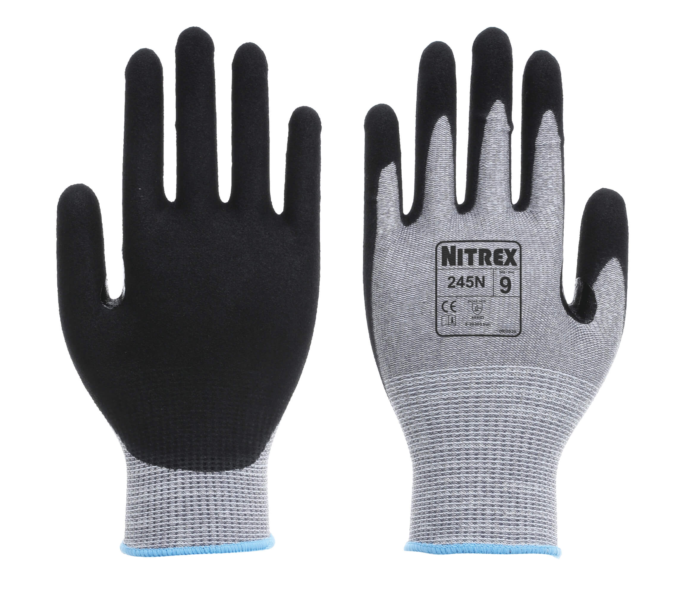 Nitrex 245N - Sandy Nitrile Gloves - Level D Cut - Dexterous - Reinforced Thumb Crotch - Size 11/2XL