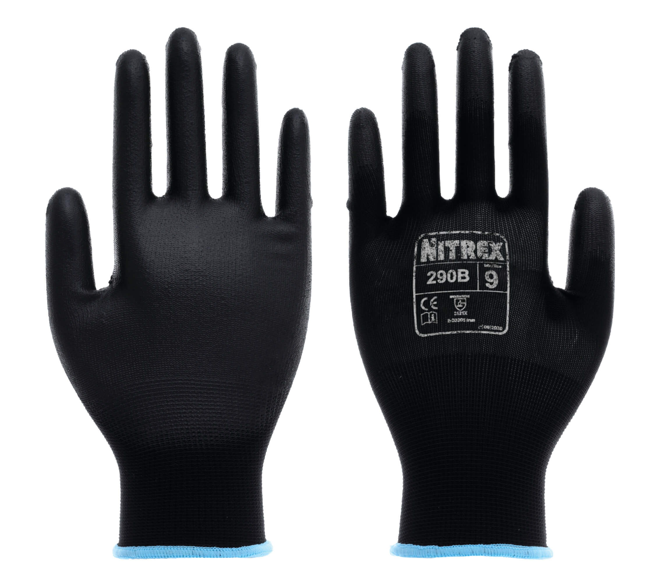Nitrex 290 - Black PU Palm Coated Glove - Size 6/XS 